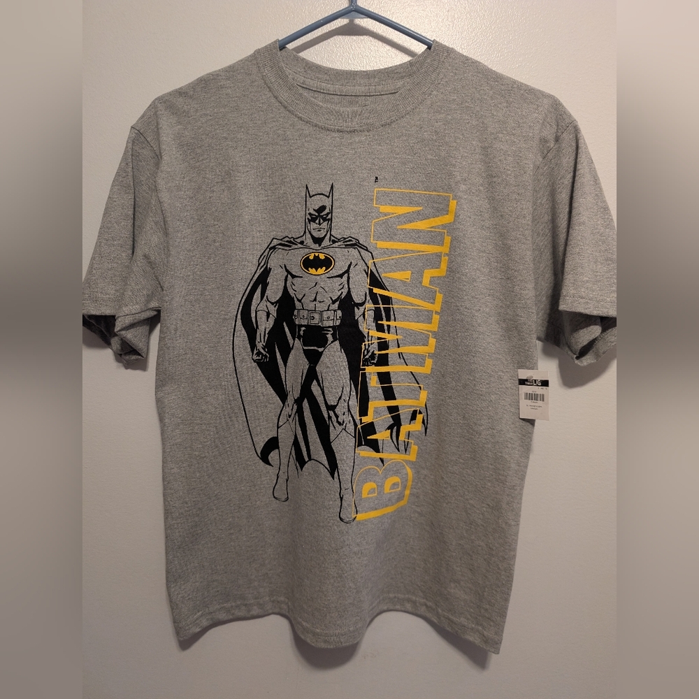 DC Comics Gray and Yellow Batman Tee